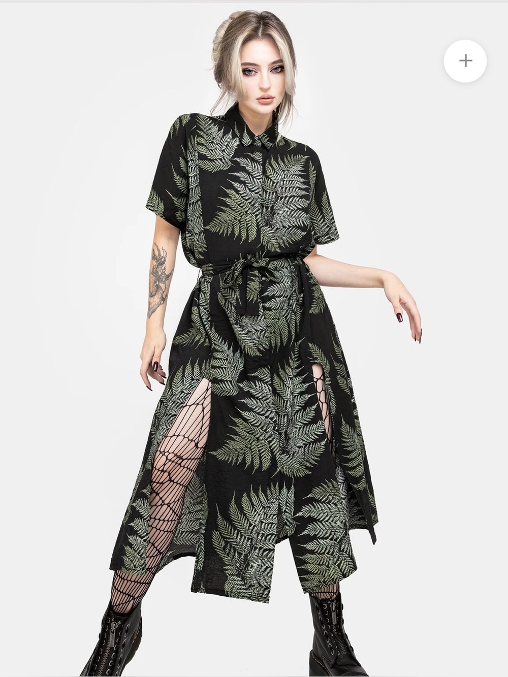 Disturbia Fern Midi Shirt Dress Size 12
